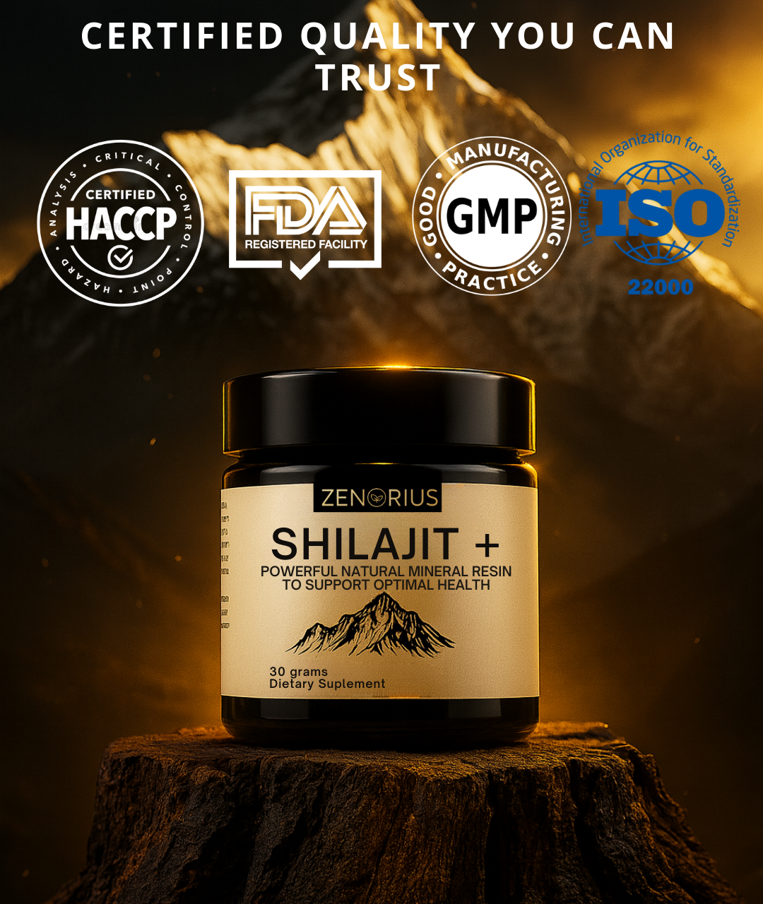 Zenorius™ Shilajit+ – Pure Himalayan Resin